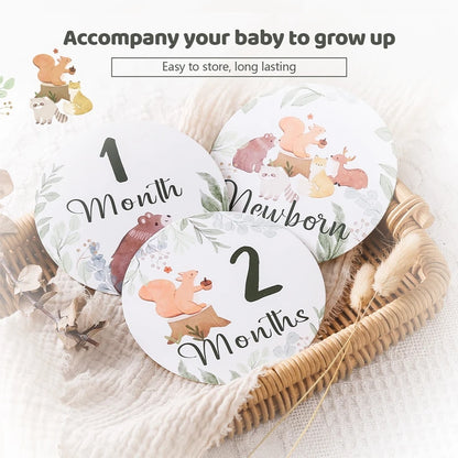 Newborn Baby Growth Milestones 0-12 Months Paper Card